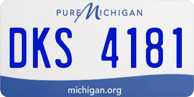 MI license plate DKS4181