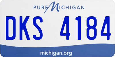 MI license plate DKS4184