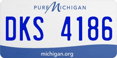 MI license plate DKS4186