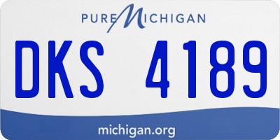 MI license plate DKS4189