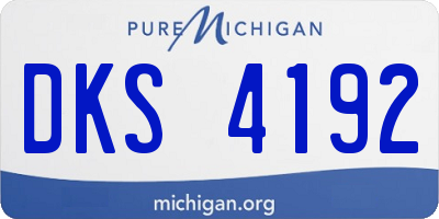 MI license plate DKS4192