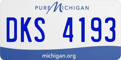 MI license plate DKS4193