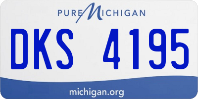 MI license plate DKS4195