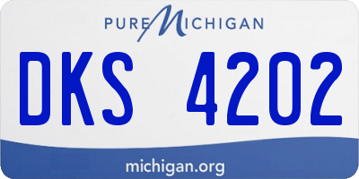 MI license plate DKS4202