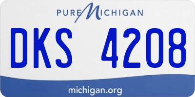 MI license plate DKS4208