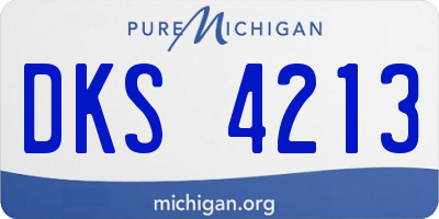 MI license plate DKS4213