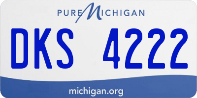 MI license plate DKS4222