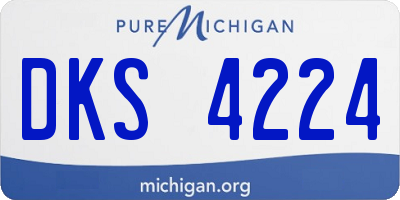 MI license plate DKS4224