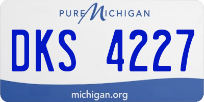 MI license plate DKS4227