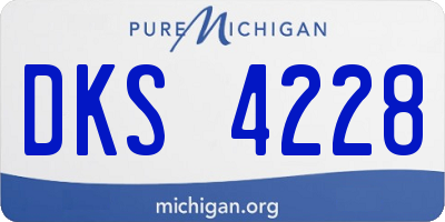 MI license plate DKS4228