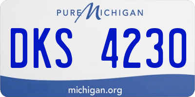 MI license plate DKS4230