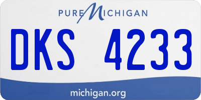MI license plate DKS4233