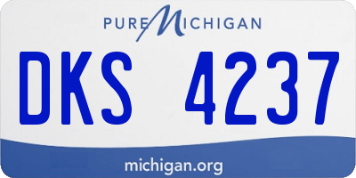 MI license plate DKS4237