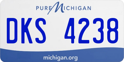 MI license plate DKS4238