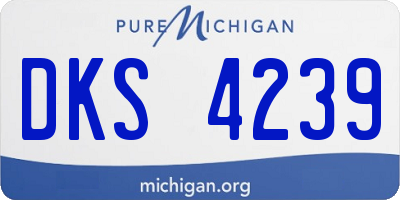 MI license plate DKS4239