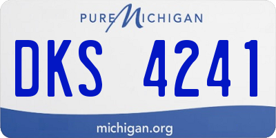 MI license plate DKS4241