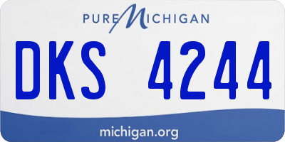 MI license plate DKS4244