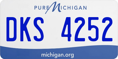 MI license plate DKS4252