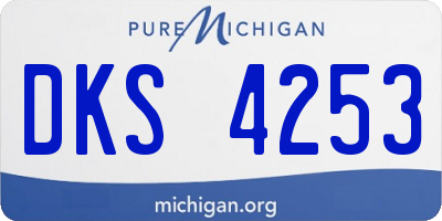 MI license plate DKS4253