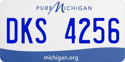 MI license plate DKS4256