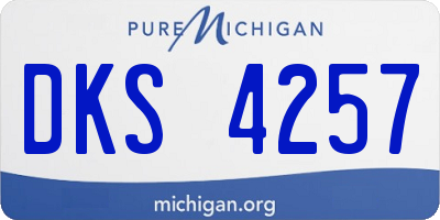 MI license plate DKS4257