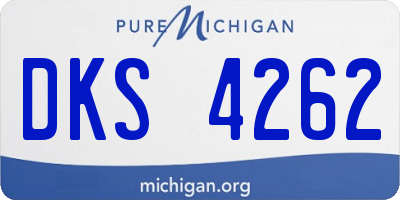 MI license plate DKS4262