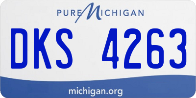 MI license plate DKS4263