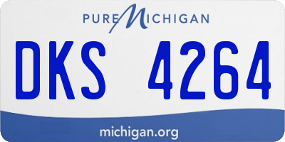 MI license plate DKS4264