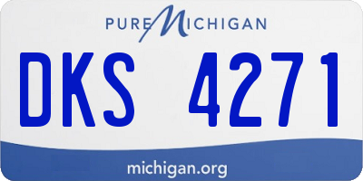 MI license plate DKS4271