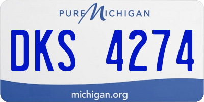 MI license plate DKS4274