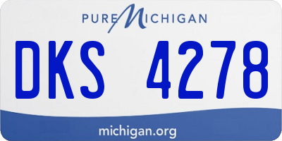 MI license plate DKS4278