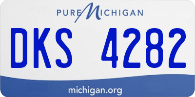 MI license plate DKS4282