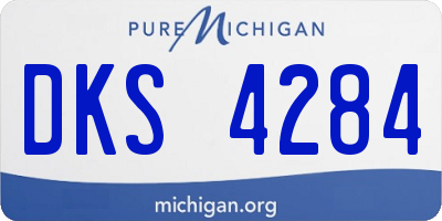 MI license plate DKS4284