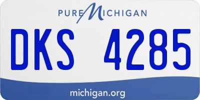 MI license plate DKS4285