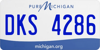 MI license plate DKS4286