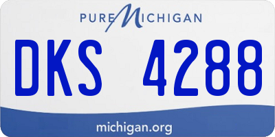 MI license plate DKS4288
