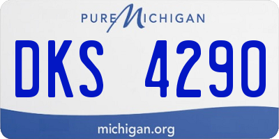 MI license plate DKS4290