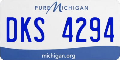 MI license plate DKS4294