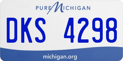 MI license plate DKS4298