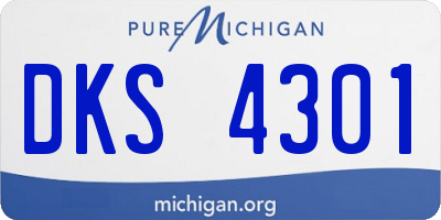 MI license plate DKS4301