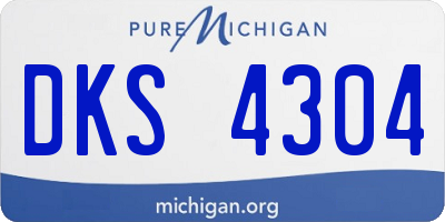 MI license plate DKS4304