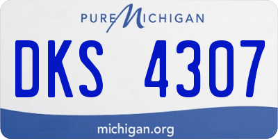 MI license plate DKS4307