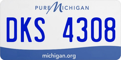 MI license plate DKS4308