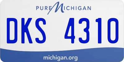 MI license plate DKS4310