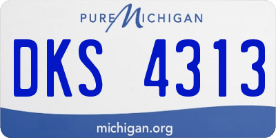MI license plate DKS4313