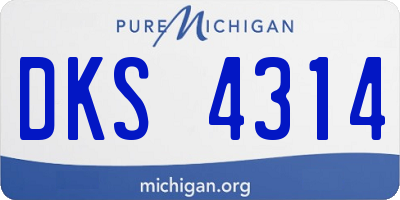 MI license plate DKS4314