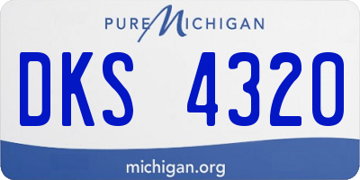 MI license plate DKS4320