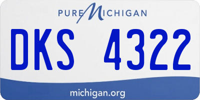 MI license plate DKS4322