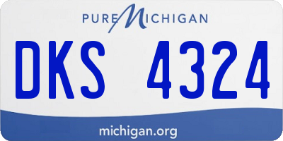 MI license plate DKS4324