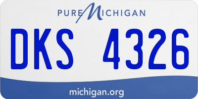 MI license plate DKS4326